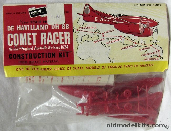 Airfix 1/72 De Havilland DH-88 Comet Racer - Bagged T1 Logo, 1399 plastic model kit